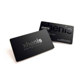 Κάρτες πλαστικές 0.5 micron μαύρες, ασημοτυπία 2 όψεων & οβάλ γωνίες κωδ. SYH GYC