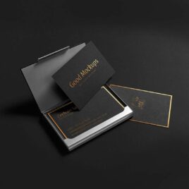 Κάρτες 590gr 2 όψεων σε μαύρο samua χαρτί με 2 όψεις χρυσοτυπία, Uv & οβάλ γωνίες κωδ. SFA LAK